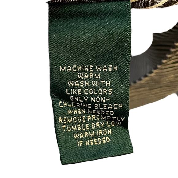 Lauren Ralph Lauren Non-Iron Striped Button Down Shirt Blouse 3/4 Sleeve Size 2X - Picture 10 of 11